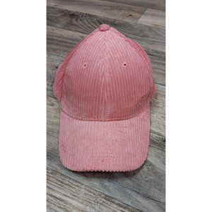 Zyia Pink Corduroy Ribbed Adjustable One Size Pink Athleisure Baseball Hat
